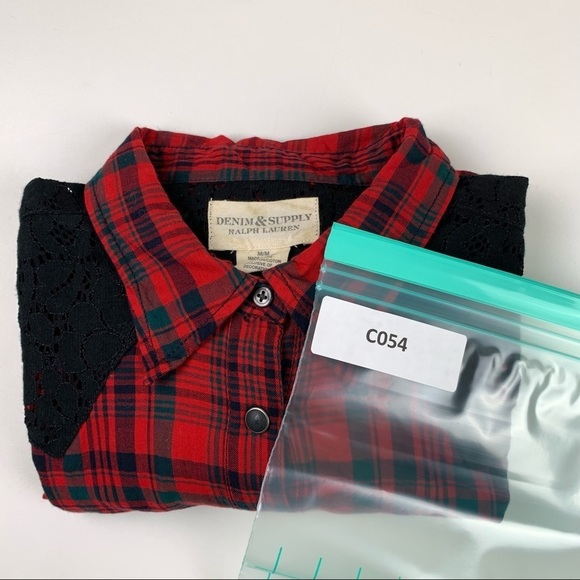 DENIM & Supply by Ralph Lauren I Western  Style I Red Plaid Button Down - Picture 11 of 11